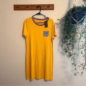 Tommy Hilfiger Yellow Tee Dress with Pocket